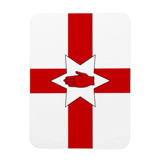 N. Ierland Vlag Magneet - Star & Hand op Cross (Verticaal)