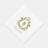 N Initiële Gold Crest Servet (Hoek)