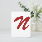 N is voor asty briefkaart (Staand voorkant)