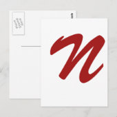 N is voor asty briefkaart (Voorkant / Achterkant)
