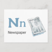 N is voor Krant - Alphabet Flash Kaart (Voorkant)