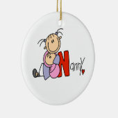 N is voor Nanny Keramisch Ornament (Rechts)