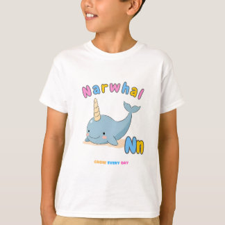 “N is voor Narwal” Alfabet T-shirt – Groei Elke Da