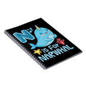 N is voor Narwhal Notitieboek (Rechterzijde)