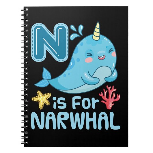 N is voor Narwhal Notitieboek (Voorkant)