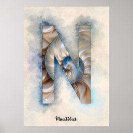 N is voor Nautilus Poster