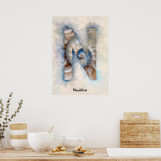 N is voor Nautilus Poster (Keuken)