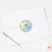 N is voor Nessie Ronde Sticker (Envelop)