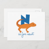 N is voor Newt Briefkaart (Voorkant / Achterkant)