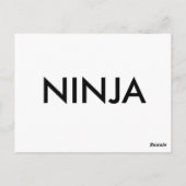 "N" is voor Ninja Alphabet Flashcard Briefkaart (Achterkant)