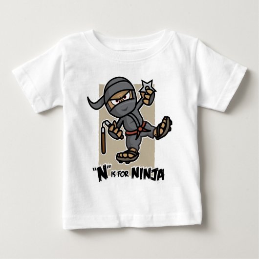 "N" is voor Ninja Toddler Long Sleeve (Voorkant)