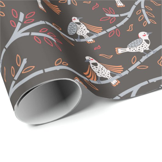 N is voor Northern Flicker - Inpakpapier (Rol Hoek)