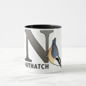 N is voor Nuthatch Mok (Midden)