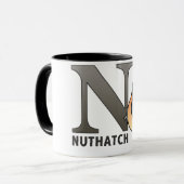 N is voor Nuthatch Mok (Voorkant links)