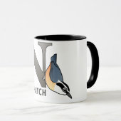 N is voor Nuthatch Mok (Voorkant rechts)