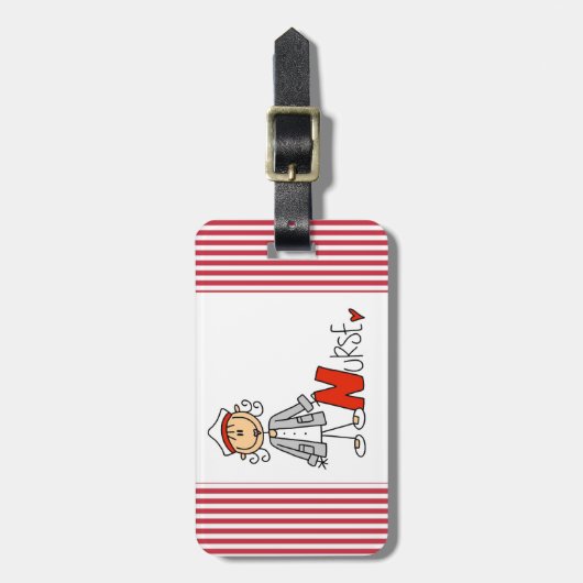 N is voor verpleegster bagagelabel (Voorkant verticaal)