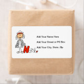 N is voor verpleegster etiket (Insitu)