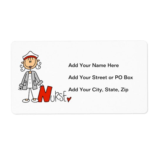 N is voor verpleegster etiket (Voorkant)