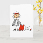 N is voor verpleegster kaart (Gele Bloem)