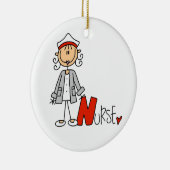 N is voor verpleegster keramisch ornament (Rechts)