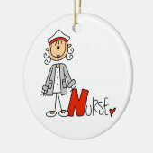 N is voor verpleegster keramisch ornament (Links)