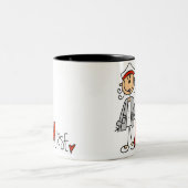 N is voor verpleegster tweekleurige koffiemok (Center)