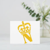 N - letter - naam briefkaart (Staand voorkant)