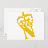 N - letter - naam briefkaart (Voorkant / Achterkant)