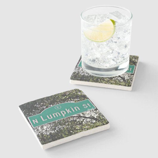 N Lumpkin Street Athens Georgia Marble Onderzetter (Zijkant)