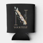 N Monogram Floral Aangepast Blikjeskoeler (Achterkant)