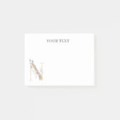 N Monogram Floral Aangepast Post-it® Notes (Voorkant)