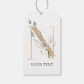 N Monogram gepersonaliseerde gepersonaliseerde Gif Cadeaulabel (Voorkant)