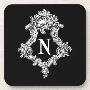 N Monogram Initiaal Drankjes Onderzetter
