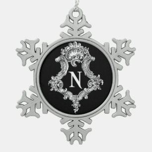 N Monogram Initiaal Ornament