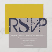 N Monogram Initialen Bar Bat Mitzvah Reply Kaart (Voorkant / Achterkant)