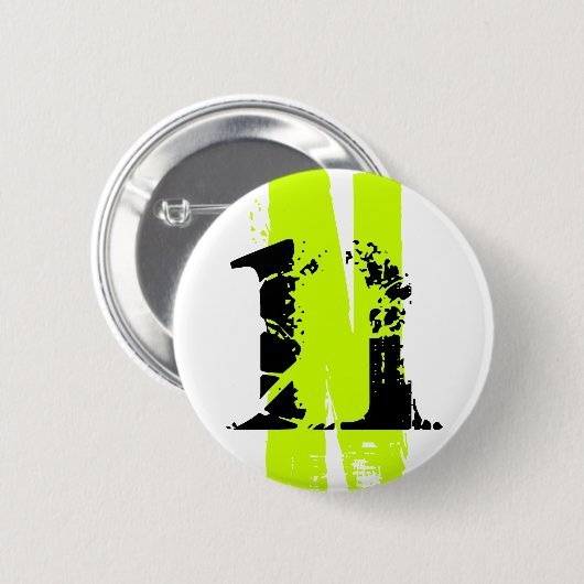 N monogram ronde button 5,7 cm (Voorkant /achterkant)