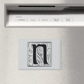 N Monogramm schwarz Magneet (Insitu (Vaatwasser))