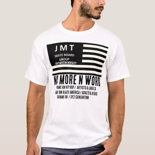 N MORE WORD Heren Basic T-shirt (Voorkant)