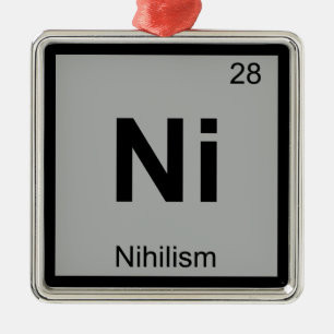 N - Nihilisme Filosofie Scheikunde Periodiek Syste Metalen Ornament