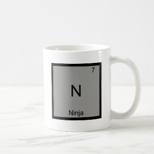 N - Ninja Funny Chemistry Element Symbol T-shirt Koffiemok