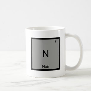 N - Noir Film Grappige Chemie Element Symbool T-sh Koffiemok