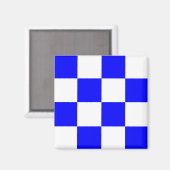 "N" (November) Vlag Code van seinen Magneet (Voorkant / Achterkant)