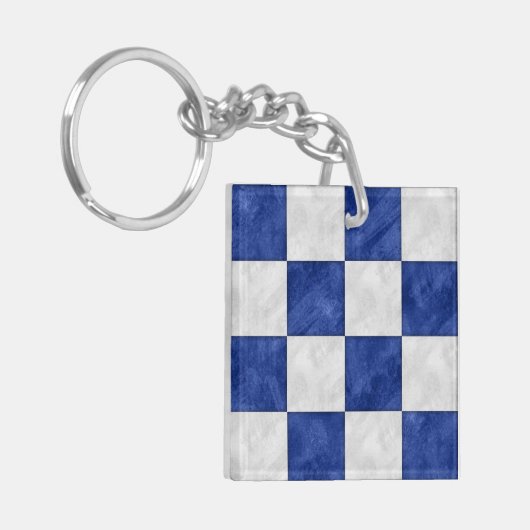 N November Waterverf Nautical Signal Flag Sleutelhanger (Voorkant Links)