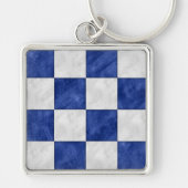 N November Waterverf Nautical Signal Flag Sleutelhanger (Voorkant)