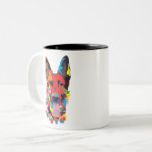 N ovćar boja tweekleurige koffiemok (Voorkant links)