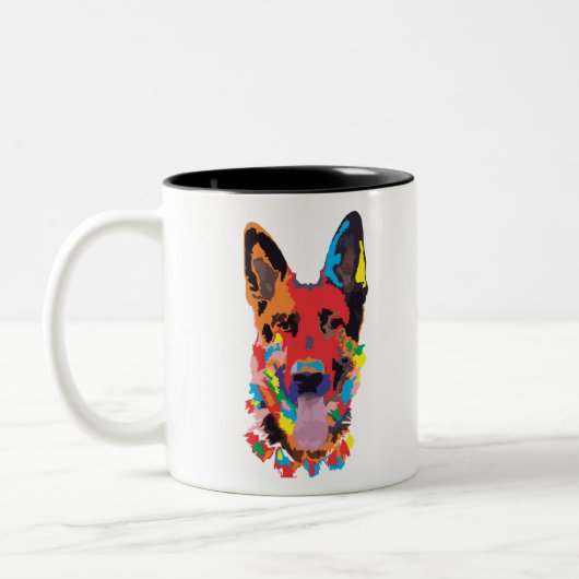 N ovćar boja tweekleurige koffiemok (Links)