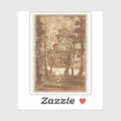 N. Poussin - Een pad dat leidt naar een bosopruimi Sticker (Vel)