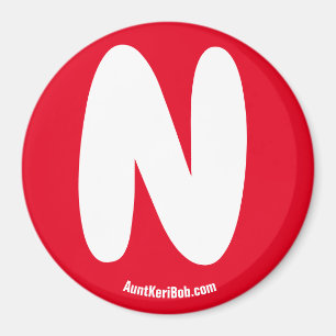 N Rode koelkast Magnet