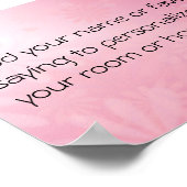  N Roze  Poster afdrukken (Hoek)