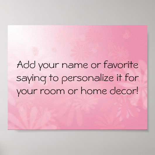  N Roze  Poster afdrukken (Voorkant)